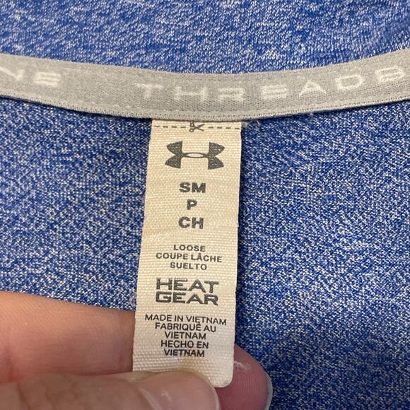Under Armour Womens Activewear Sweater Small 1/4 Zip Collared Blue Lightweight - Picture 7 of 16